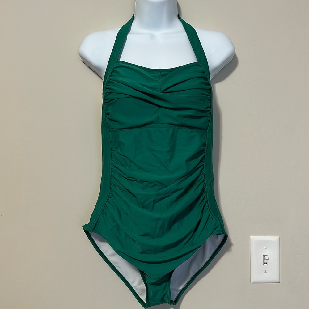 Vintage-Style Halter Push-Up Tummy Control Swimsuit - Picture 2 of 4